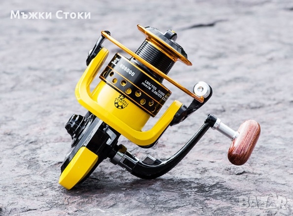 Жълта Рибарска Макара за Дънен Риболов 12 лагера Модел 2, снимка 3 - Макари - 36033738