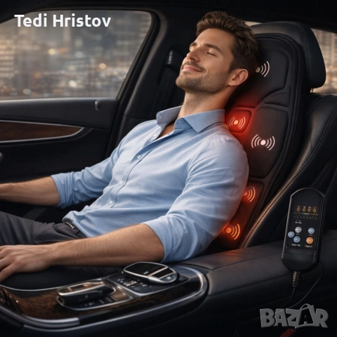 Масажна седалка с подгряване – комфорт и облекчение за тяло, което е уморено от седене, снимка 2 - Масажори - 53054093