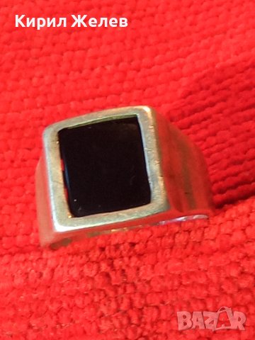 СКЪПОЦЕНЕН МАРКОВ КЛАСИЧЕСКИ СРЕБЪРЕН ПРЪСТЕН СРЕБРО 925 с ЮВЕЛИРНО ШЛИФОВАН ЧЕРЕН ОНИКС 29713, снимка 2 - Пръстени - 41636302