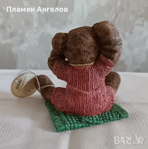 Колекционерска фигурка мече Gilde Teddi Gilde Baby Pink - ръчна изработка. , снимка 6 - Колекции - 53853291