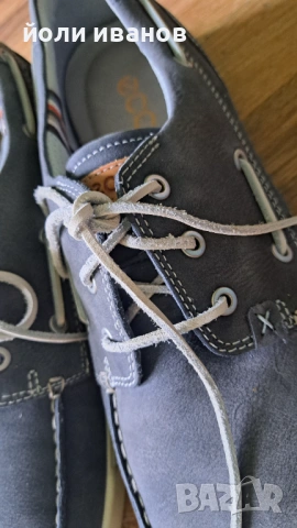 ECCO-кожени шити мъжки обувки,оригинални 45 номер, снимка 2 - Маратонки - 53694656