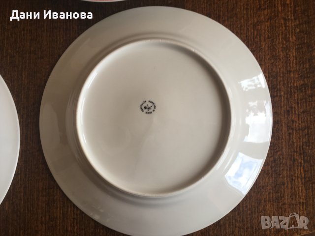 9 порцеланови чинии със сини цветя - 4 дълбоки + 5 литки, снимка 10 - Чинии - 40377106