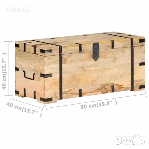 vidaXL Ракла, 90x40x40 см, мангово дърво масив, снимка 6 - Скринове - 56146627