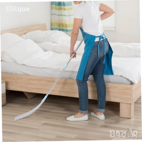 Разтегателна четка за прах с телескопична дръжка за почистване на под 