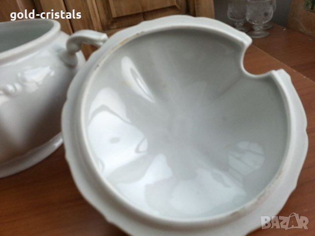 Стар български порцелан супник, снимка 4 - Антикварни и старинни предмети - 33962131