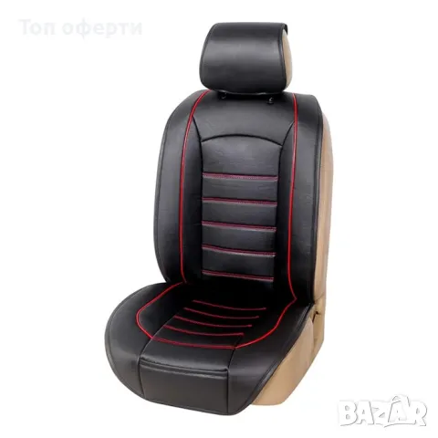 Калъф за седалка на МПС 3019 1 Брой - ЧерноЧервено