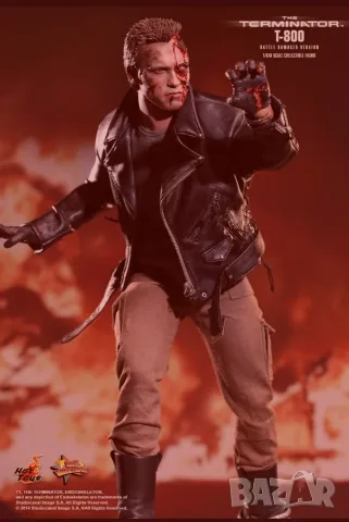 ХОТ ТОЙС ЗЛИЯТ ТЕРМИНАТОР-Hot Toys Master peace MMS238 Evil T-800 Battle Damaged–The Terminator 1984, снимка 2 - Колекции - 55963548