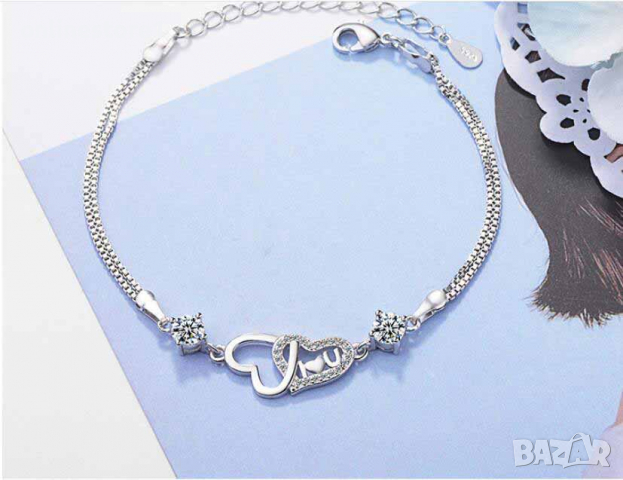 Сребърна гривна 925 - Вечна любов BGR138, снимка 2 - Гривни - 36275789