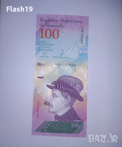 Венецуела 100 боливара 2018 UNC