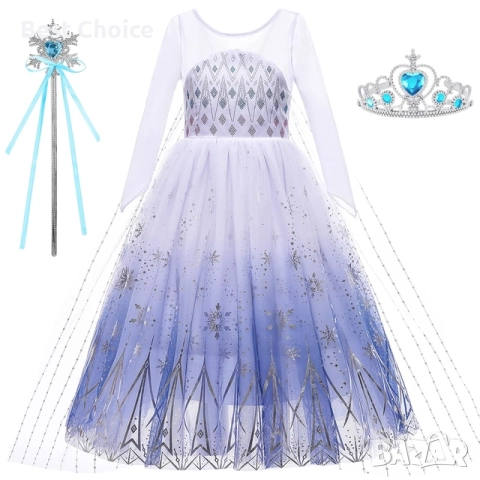 Детска рокля, костюм на принцеса Елза от "Замръзналото кралство", снимка 2 - Детски комплекти - 52819834