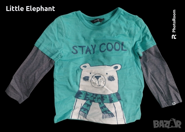 Блузка с дълъг ръкав за 18-24 месеца,мече"Stay cool",колекция"Animals,Англия/нова