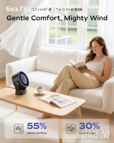 Нов преносим Компактен USB вентилатор за бюро тих 4 степени черен, снимка 2 - Други стоки за дома - 53843329