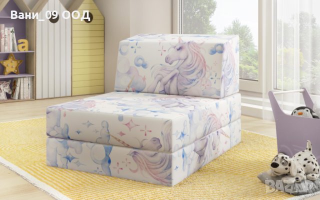 Разтегателни детско кресло "Еднорог", снимка 4 - Дивани и мека мебел - 42653877