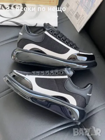 Alexander McQueen Мъжки Черни Маратонки👟Мъжки Спортни Обувки В Черен Цвят Код E225, снимка 2 - Маратонки - 50411648