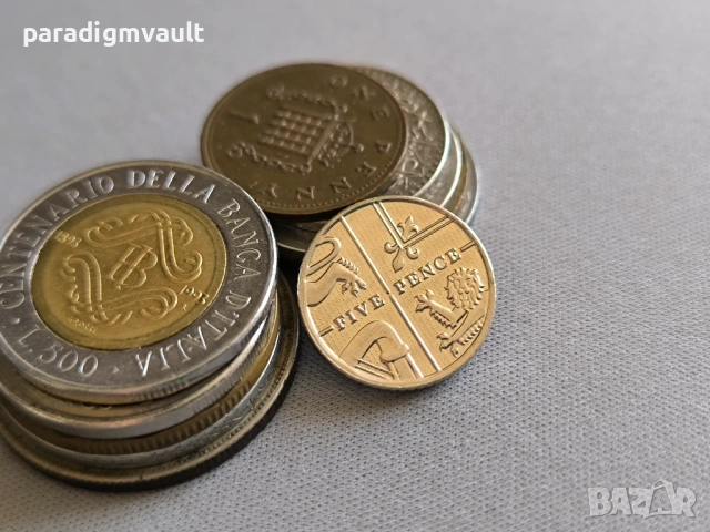 Монета - Великобритания - 5 пенса | 2013г.