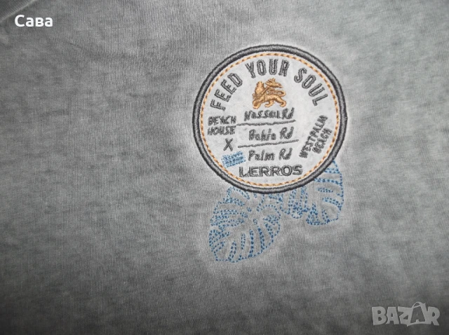 Тениски LERROS   мъжки,2ХЛ и 3ХЛ /светлосиня и сива/, снимка 7 - Блузи - 21621411