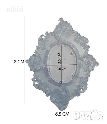 Овал със завъртулки рамка силиконов молд форма за украса торта с фондан шоколад смола, снимка 3 - Форми - 20428041