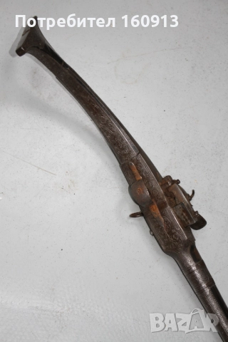 Рядка къса кремъчна пушка Арнаутка кремъклийка с интересна цев., снимка 11 - Антикварни и старинни предмети - 51626413