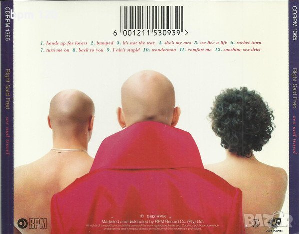 Right Said Fred-"Sex and travel", оригинален диск , снимка 2 - CD дискове - 40048527