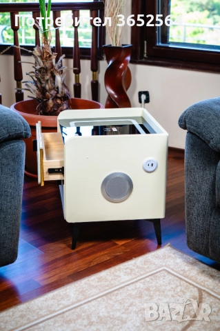 Смарт Шкаф: Моде GOLD LINE - безжично зареждане, Bluetooth стерео тонколона 20W, USB-A & USB-C, LED , снимка 6 - Шкафове - 52482555