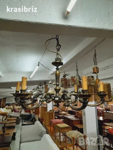 Абажур Месинг -6 лампи-внос от Германия , снимка 1