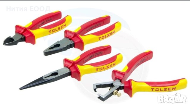 Комплект изолирани клещи Tolsen VDE, 1000V, 4 бр., снимка 8 - Клещи - 41415107