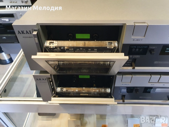 Касетен дек AKAI CS-F110 В отлично техническо и визуално състояние. Наличен само долният, горният де, снимка 8 - Декове - 51052513
