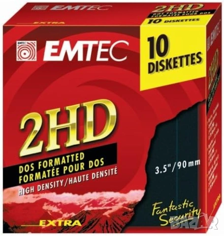 10 кутии флопи дискети EMTEC 2HD 3.5" - 1.44Mb