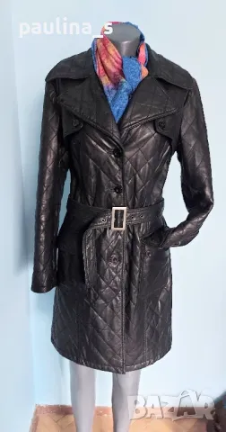 Естествена кожа / "Paisley Park" / Дамско капитонирано палто / манто / тренч , снимка 4 - Палта, манта - 49034157