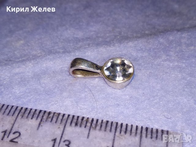 ФИНО СРЕБЪРНО МОДНО АРТ МЕДАЛЬОНЧЕ СРЕБРО с БЯЛА ПОЗЛАТА и ФАСЕТИРАН ПЛАНИНСКИ КРИСТАЛ 38693, снимка 7 - Колиета, медальони, синджири - 41730357