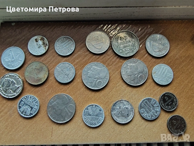 Лот чуждестранни и български монети 