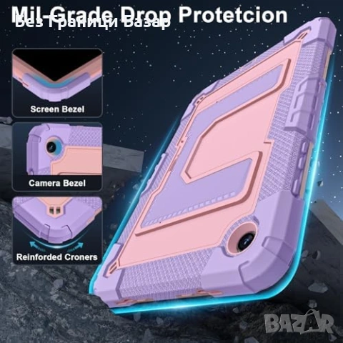 Нов Детски удароустойчив калъф 3 слоя за Tab A11+ 11" 2025, лилав кейс, снимка 3 - Друга електроника - 53523113