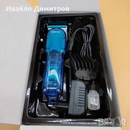 ПРОФЕСИОНАЛНА БЕЗЖИЧНА АКУМУЛАТОРНА МАШИНКА GM6696 ЗА ПОДСТРИГВАНЕ GEEMY, снимка 2 - Машинки за подстригване - 56072585