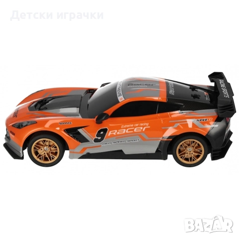 R/C състезателна кола 44см, 1:10, светлинни ефекти, гумени колела, с дистанционно , снимка 10 - Коли, камиони, мотори, писти - 52656196