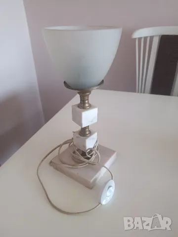 Мраморна нощна лампа, снимка 6 - Антикварни и старинни предмети - 50045322