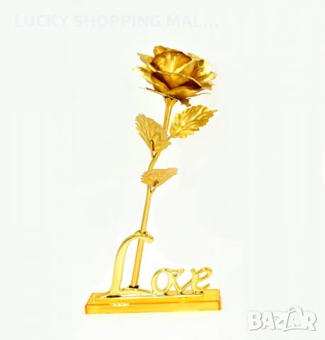 24K Gold Rose Златна роза Луксозен подарък за Св. Валентин, снимка 14 - Подаръци за жени - 39614007