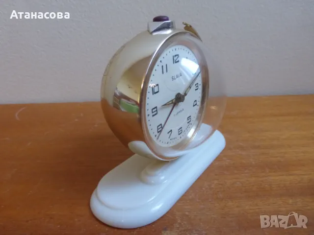 Будилник часовник Слава Глобус, снимка 7 - Антикварни и старинни предмети - 48936712