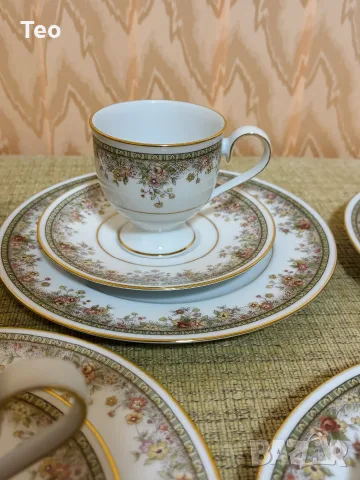 Елегантен, класически порцеланов сервиз за кафе/ чай на Noritake Ireland от 18 части, снимка 11 - Антикварни и старинни предмети - 55961922