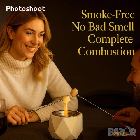 Декоративно био-огнище от цимент и метал / биокамина – модерен акцент за дома , снимка 2 - Декорация за дома - 51955498