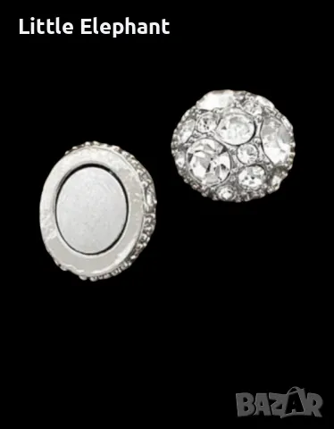  Обеци магнити с кристали"Weight loss",white/нови