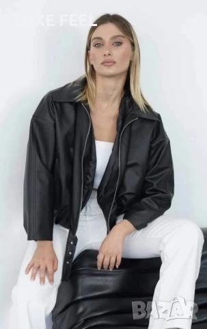 💎Дамско Кожено Яке , снимка 2 - Якета - 53566360
