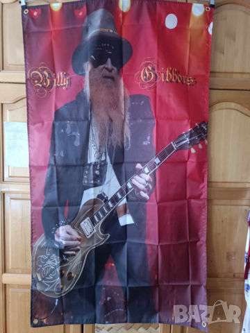 Billy Gibbons (ZZ TOP) Flag  и интериорен транспарант, снимка 2 - Китари - 44697901