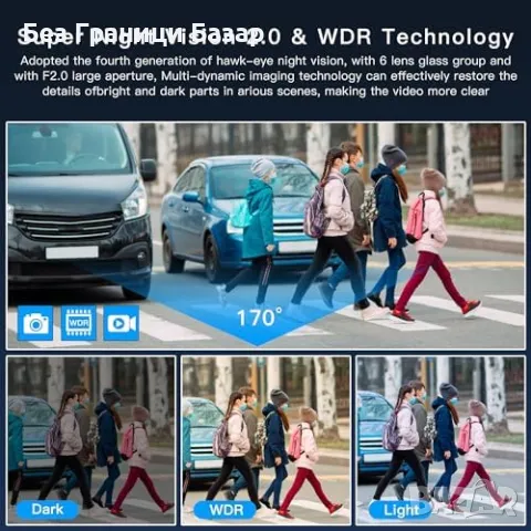 Нова Мини камера за кола с G-сензор, WDR и паркинг режим, 64GB карта, снимка 7 - Друга електроника - 48005202
