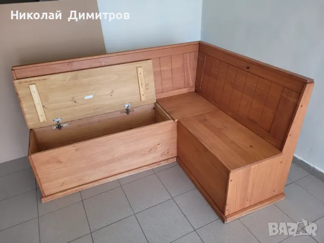 Продавам кухненски ъгъл 160х120 см с ракли бор масив, снимка 5 - Дивани и мека мебел - 49422672