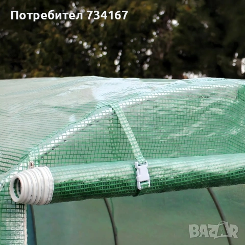 Резервно покривало за оранжерия 3x2x2м – Армирано UV , с цип и прозорци (без рамка), снимка 6 - Оранжерии - 53422418