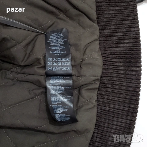 G-STAR RAW Bomber Мъжко Кожено Яке с Хастар Ватирано Бомбър S, снимка 11 - Якета - 53606373