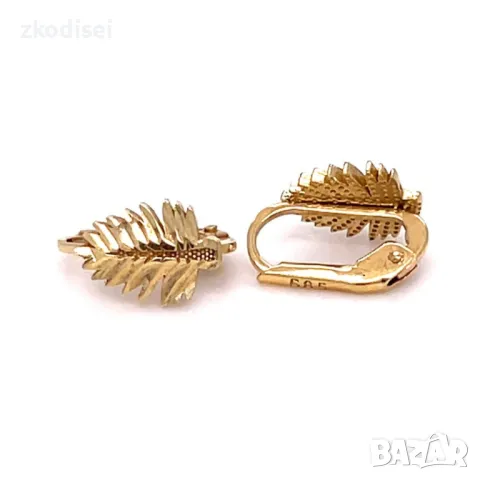 Златни обеци 2,23гр. 14кр. проба:585 модел:1143-5, снимка 2 - Обеци - 33664736