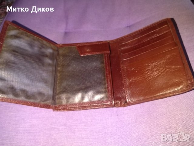 Портфейл Капраз естествена кожа 120х100мм-много прегради за карти, снимка 4 - Портфейли, портмонета - 42505219