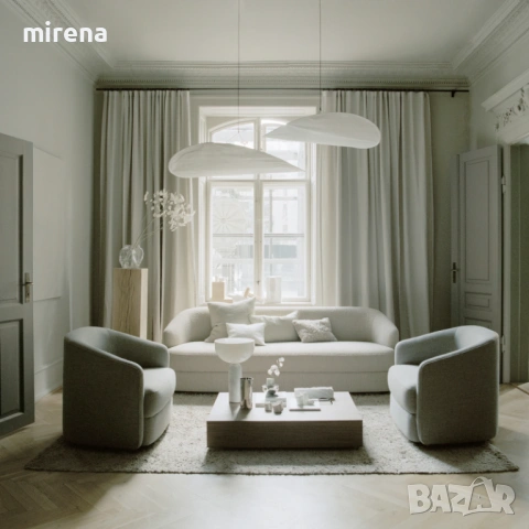 Висяща лампа ЛЕД Tense LED New works Panter & Tourron 100*80*25 см, снимка 6 - Лампи за таван - 53288178