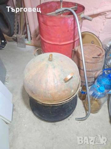 Стар меден дебелостенен казан за варене на ракия 120 литра  -пълен комплект, снимка 5 - Други стоки за дома - 47172504